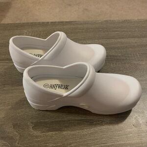 Women's White Anywear Nursing Clogs